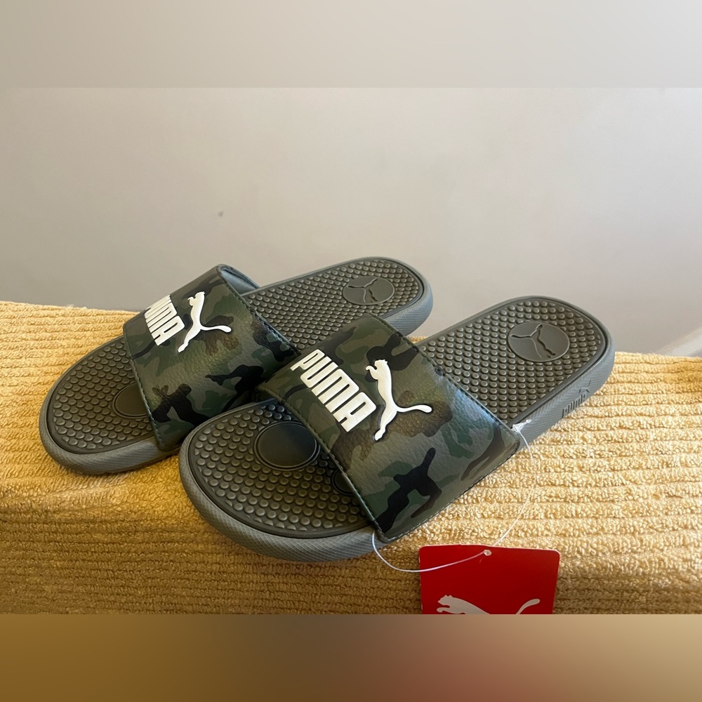 Puma slide, cool cat camo JR.
